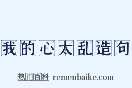 我的心太乱造句是什么意思的图片
